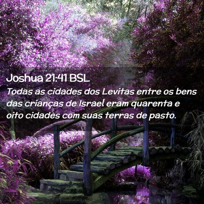 Picture 02 - Joshua 21:41 BSL - Todas as cidades dos Levitas entre os bens das - Bible Verse Picture