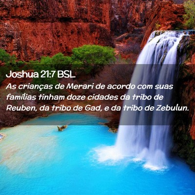 Picture 02 - Joshua 21:7 BSL - As crianças de Merari de acordo com suas - Bible Verse Picture