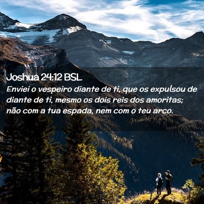 Picture 02 - Joshua 24:12 BSL - Enviei o vespeiro diante de ti, que os expulsou - Bible Verse Picture