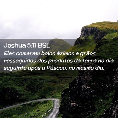 Picture 02 - Joshua 5:11 BSL - Eles comeram bolos ázimos e grãos ressequidos - Bible Verse Picture