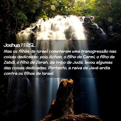 Picture 02 - Joshua 7:1 BSL - Mas os filhos de Israel cometeram uma - Bible Verse Picture