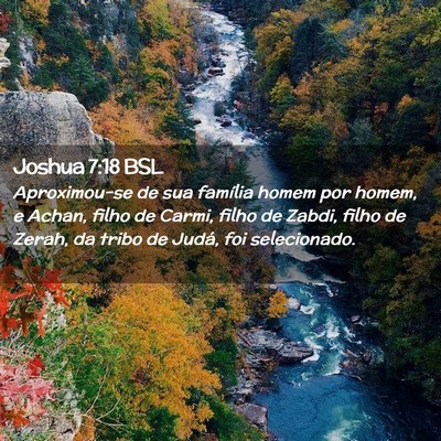 Picture 02 - Joshua 7:18 BSL - Aproximou-se de sua família homem por homem, e - Bible Verse Picture