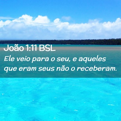 Picture 02 - João 1:11 BSL - Ele veio para o seu, e aqueles que eram seus não - Bible Verse Picture