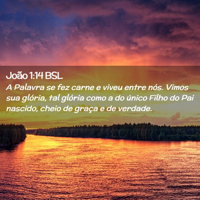 Picture 02 - João 1:14 BSL - A Palavra se fez carne e viveu entre nós. Vimos - Bible Verse Picture