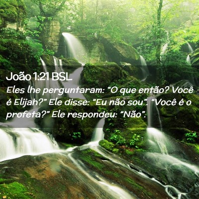 Picture 02 - João 1:21 BSL - Eles lhe perguntaram: “O que então? Você é - Bible Verse Picture
