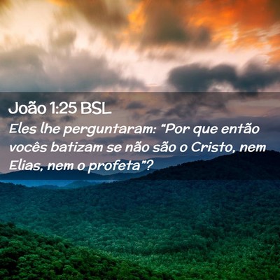 Picture 02 - João 1:25 BSL - Eles lhe perguntaram: “Por que então vocês - Bible Verse Picture