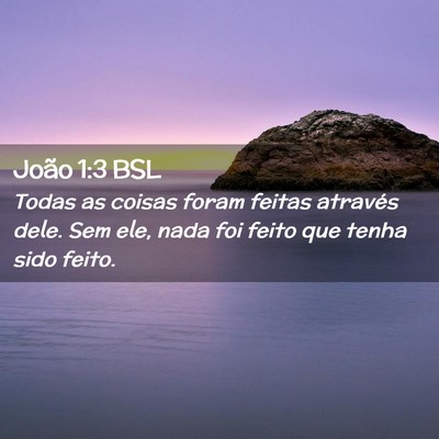 Picture 02 - João 1:3 BSL - Todas as coisas foram feitas através dele. Sem - Bible Verse Picture