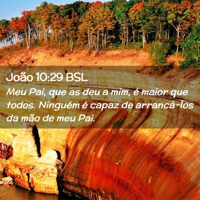 Picture 02 - João 10:29 BSL - Meu Pai, que as deu a mim, é maior que todos. - Bible Verse Picture