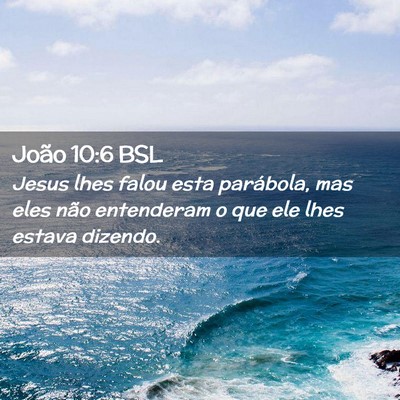 Picture 02 - João 10:6 BSL - Jesus lhes falou esta parábola, mas eles não - Bible Verse Picture