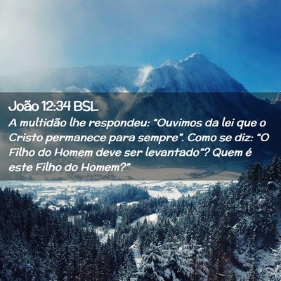 Picture 02 - João 12:34 BSL - A multidão lhe respondeu: “Ouvimos da lei que - Bible Verse Picture