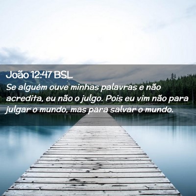 Picture 02 - João 12:47 BSL - Se alguém ouve minhas palavras e não acredita, - Bible Verse Picture