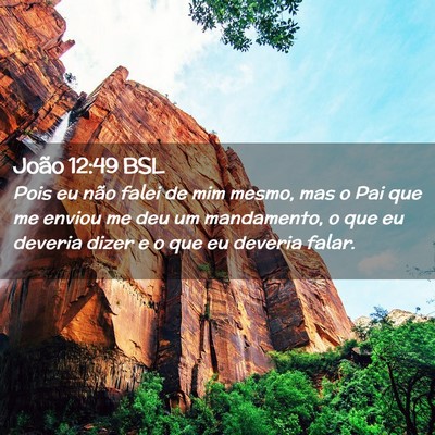 Picture 02 - João 12:49 BSL - Pois eu não falei de mim mesmo, mas o Pai que me - Bible Verse Picture