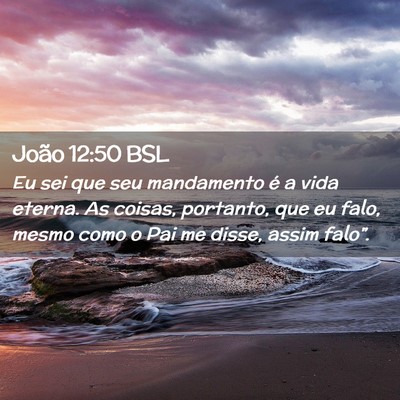 Picture 02 - João 12:50 BSL - Eu sei que seu mandamento é a vida eterna. As - Bible Verse Picture