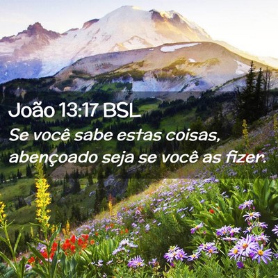 Picture 02 - João 13:17 BSL - Se você sabe estas coisas, abençoado seja se - Bible Verse Picture