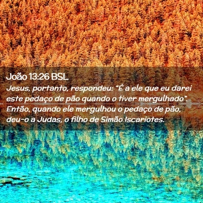 Picture 02 - João 13:26 BSL - Jesus, portanto, respondeu: “É a ele que eu - Bible Verse Picture