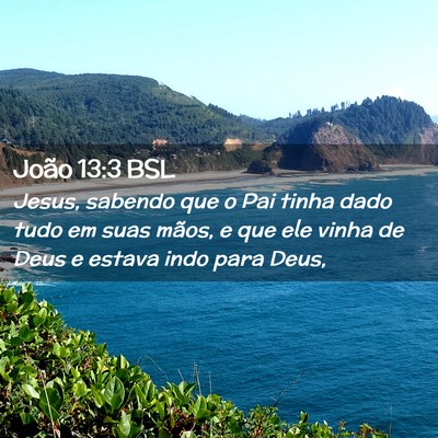 Picture 02 - João 13:3 BSL - Jesus, sabendo que o Pai tinha dado tudo em suas - Bible Verse Picture