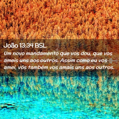 Picture 02 - João 13:34 BSL - Um novo mandamento que vos dou, que vos ameis uns - Bible Verse Picture