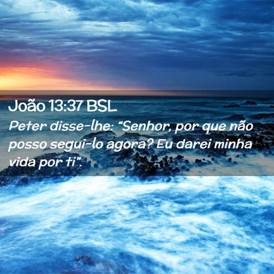 Picture 02 - João 13:37 BSL - Peter disse-lhe: “Senhor, por que não posso - Bible Verse Picture