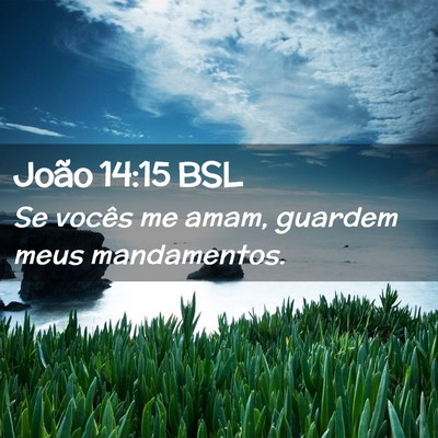 Picture 02 - João 14:15 BSL - Se vocês me amam, guardem meus - Bible Verse Picture