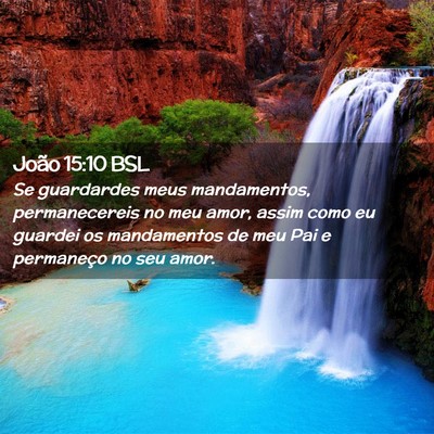 Picture 02 - João 15:10 BSL - Se guardardes meus mandamentos, permanecereis no - Bible Verse Picture