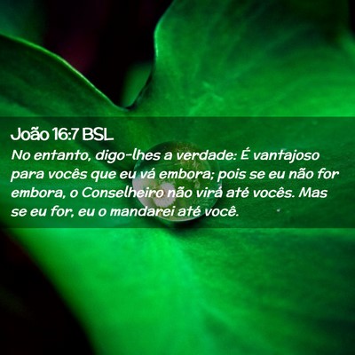 Picture 02 - João 16:7 BSL - No entanto, digo-lhes a verdade: É vantajoso - Bible Verse Picture
