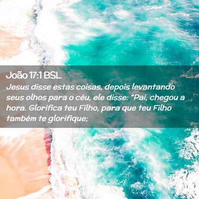 Picture 02 - João 17:1 BSL - Jesus disse estas coisas, depois levantando seus - Bible Verse Picture