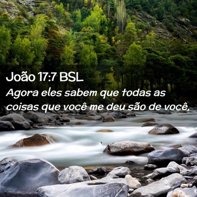 Picture 02 - João 17:7 BSL - Agora eles sabem que todas as coisas que você me - Bible Verse Picture