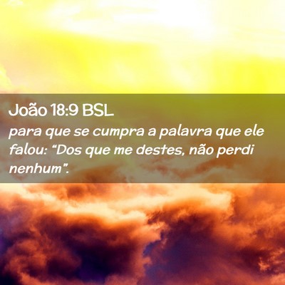 Picture 02 - João 18:9 BSL - para que se cumpra a palavra que ele falou: - Bible Verse Picture