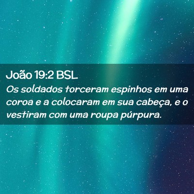 Picture 02 - João 19:2 BSL - Os soldados torceram espinhos em uma coroa e a - Bible Verse Picture