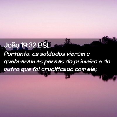 Picture 02 - João 19:32 BSL - Portanto, os soldados vieram e quebraram as - Bible Verse Picture