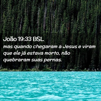 Picture 02 - João 19:33 BSL - mas quando chegaram a Jesus e viram que ele já - Bible Verse Picture