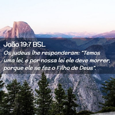 Picture 02 - João 19:7 BSL - Os judeus lhe responderam: “Temos uma lei, e - Bible Verse Picture