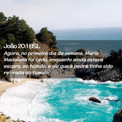 Picture 02 - João 20:1 BSL - Agora, no primeiro dia da semana, Maria Madalena - Bible Verse Picture