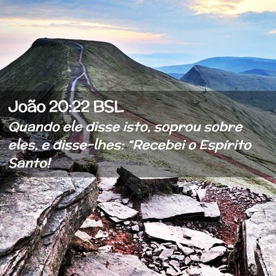 Picture 02 - João 20:22 BSL - Quando ele disse isto, soprou sobre eles, e - Bible Verse Picture