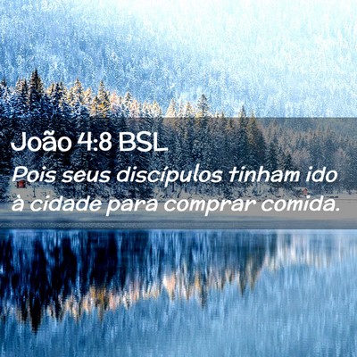 Picture 02 - João 4:8 BSL - Pois seus discípulos tinham ido à cidade para - Bible Verse Picture