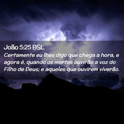 Picture 02 - João 5:25 BSL - Certamente eu lhes digo que chega a hora, e agora - Bible Verse Picture