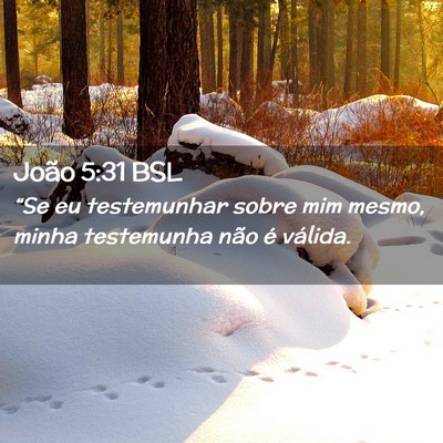 Picture 02 - João 5:31 BSL - “Se eu testemunhar sobre mim mesmo, minha - Bible Verse Picture