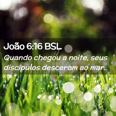 Picture 02 - João 6:16 BSL - Quando chegou a noite, seus discípulos desceram - Bible Verse Picture