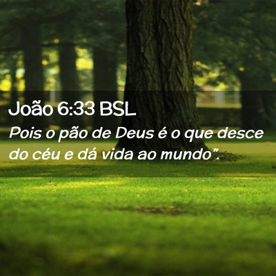 Picture 02 - João 6:33 BSL - Pois o pão de Deus é o que desce do céu e dá - Bible Verse Picture