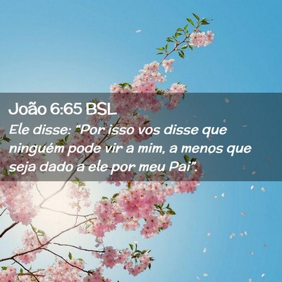 Picture 02 - João 6:65 BSL - Ele disse: “Por isso vos disse que ninguém - Bible Verse Picture