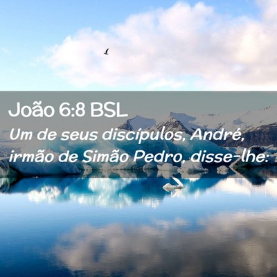 Picture 02 - João 6:8 BSL - Um de seus discípulos, André, irmão de Simão - Bible Verse Picture