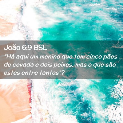 Picture 02 - João 6:9 BSL - “Há aqui um menino que tem cinco pães de - Bible Verse Picture