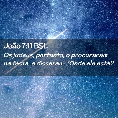 Picture 02 - João 7:11 BSL - Os judeus, portanto, o procuraram na festa, e - Bible Verse Picture