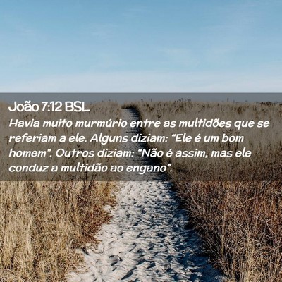 Picture 02 - João 7:12 BSL - Havia muito murmúrio entre as multidões que se - Bible Verse Picture