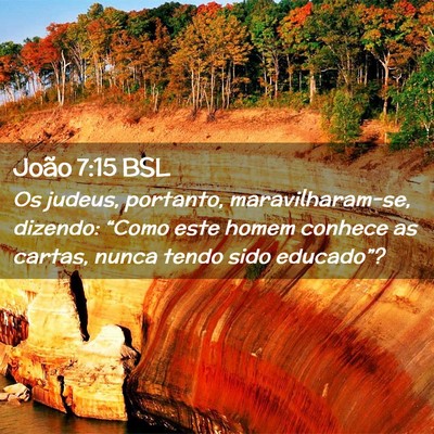 Picture 02 - João 7:15 BSL - Os judeus, portanto, maravilharam-se, dizendo: - Bible Verse Picture