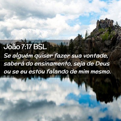 Picture 02 - João 7:17 BSL - Se alguém quiser fazer sua vontade, saberá do - Bible Verse Picture