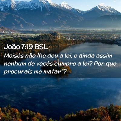 Picture 02 - João 7:19 BSL - Moisés não lhe deu a lei, e ainda assim nenhum - Bible Verse Picture