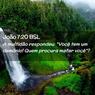 Picture 02 - João 7:20 BSL - A multidão respondeu: “Você tem um demônio! - Bible Verse Picture
