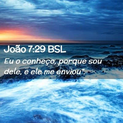Picture 02 - João 7:29 BSL - Eu o conheço, porque sou dele, e ele me - Bible Verse Picture