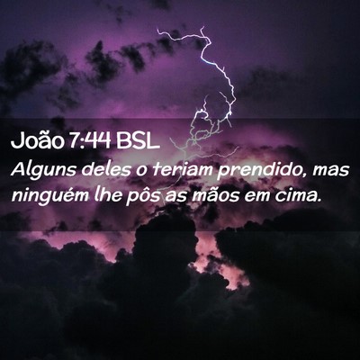 Picture 02 - João 7:44 BSL - Alguns deles o teriam prendido, mas ninguém lhe - Bible Verse Picture